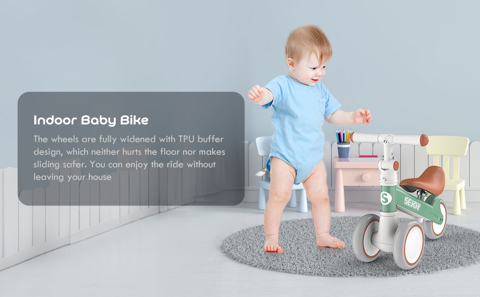 Balance Bike 4 Wheels Toddler Walker Bicycle