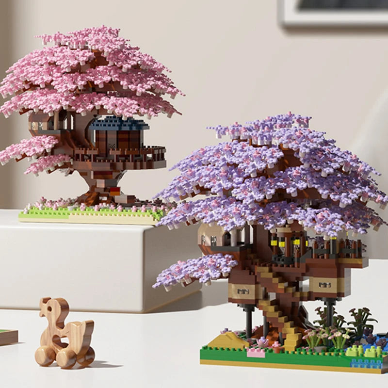 DIY Purple Romantic Cherry Blossom Flower Pink Tree