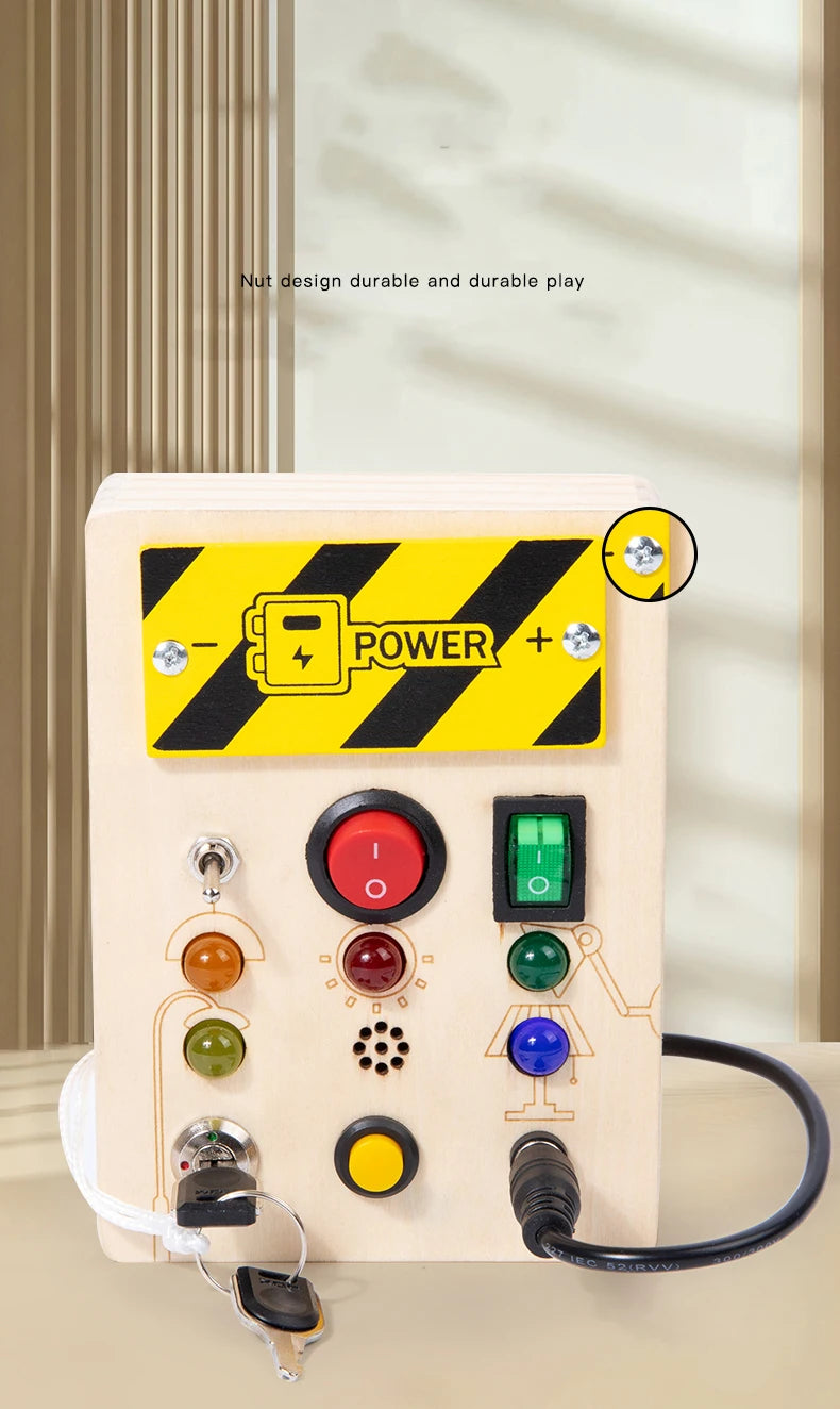 Montessori Wooden Board with LED Light Sensory Educational Activities T