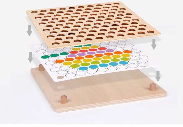 Wooden Beads Game Montessori Puzzle