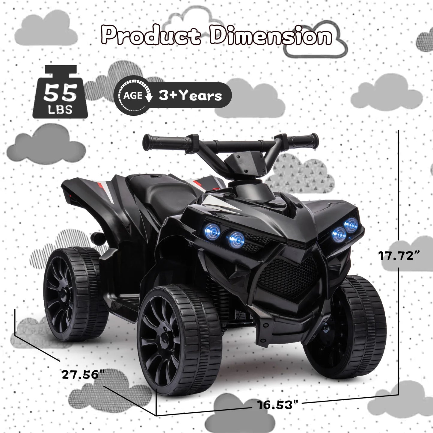 Kids 6V ATV, Ride on Quad Car