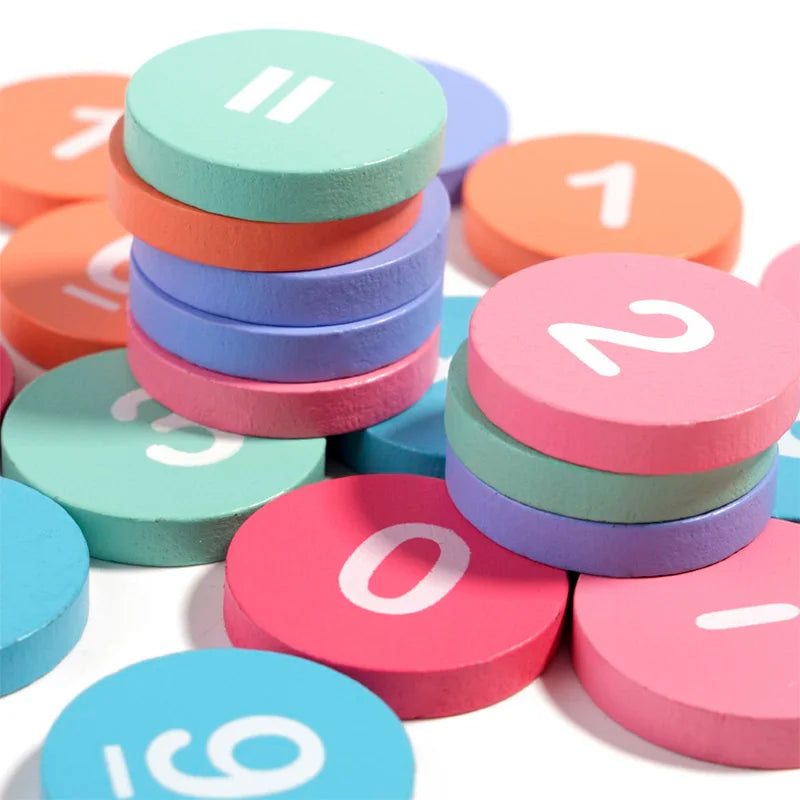 Wooden Number Board Cognitive Matching