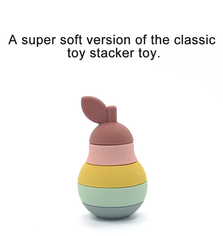 Stacking Fruit Shape Silicone Educational Toy