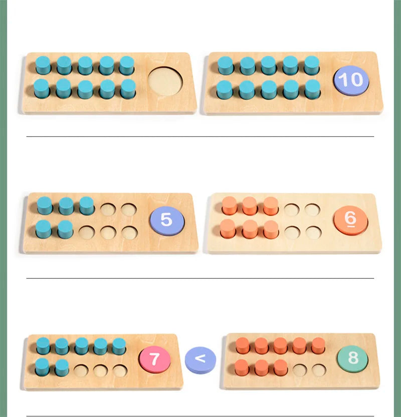 Wooden Number Board Cognitive Matching