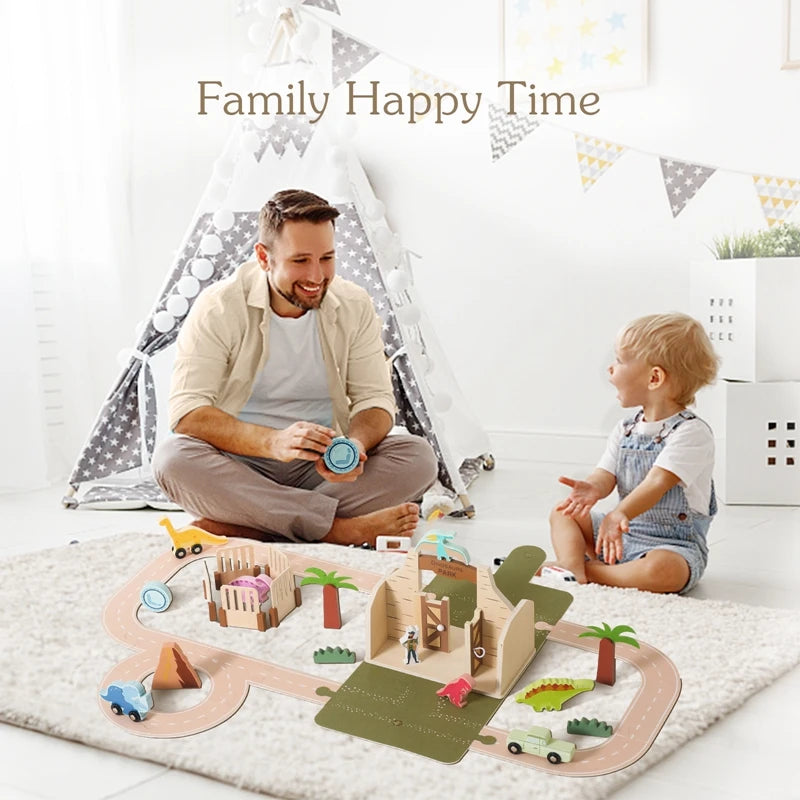 Montessori Dinosaur Scene Building Toy