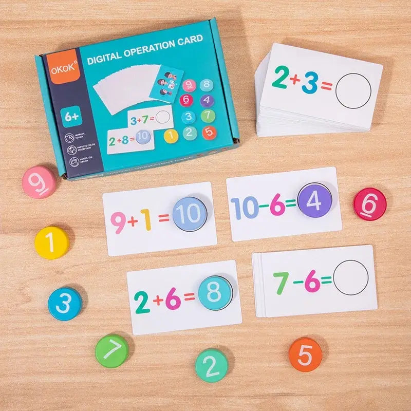 Montessori Math Toys Arithmetic Card Matching