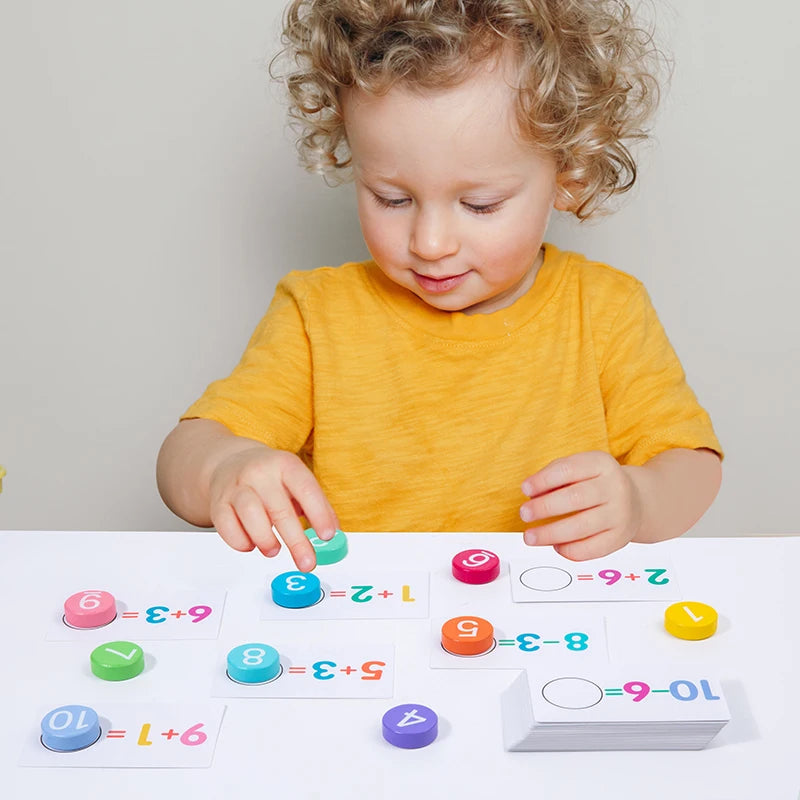 Montessori Math Toys Arithmetic Card Matching