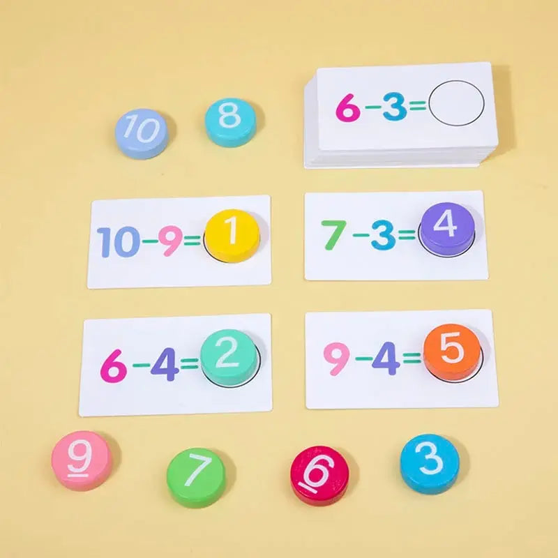 Montessori Math Toys Arithmetic Card Matching