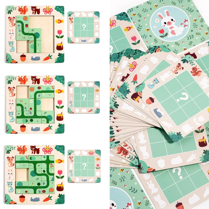 Montessori Wooden Maze Puzzle Cognitive Development