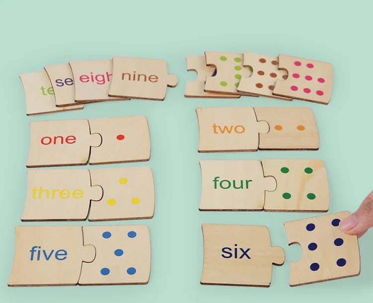 Wooden Number Matching Puzzel