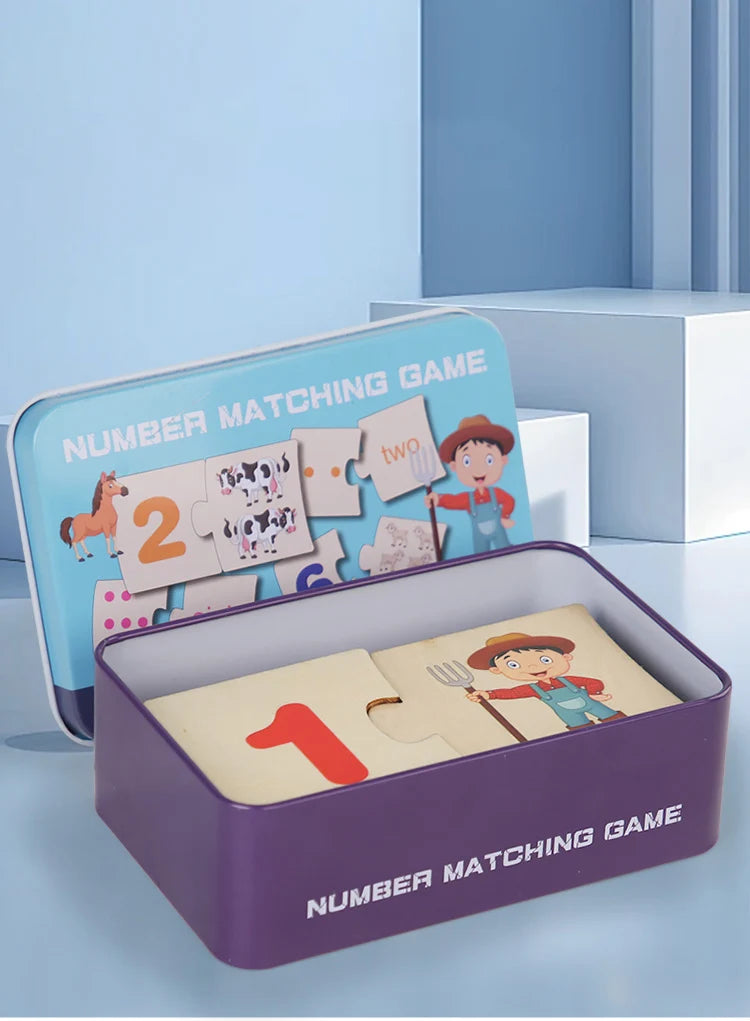 Wooden Number Matching Puzzel