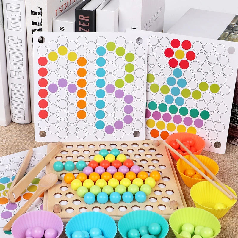 Wooden Beads Game Montessori Puzzle