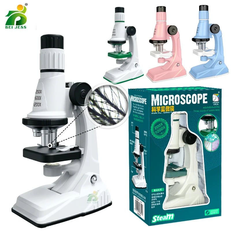 Science Biological 200x 600x 1200x Pocket Microscope