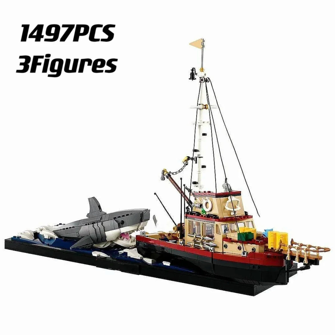White Shark Model Building Blocks Set Pirate Ship