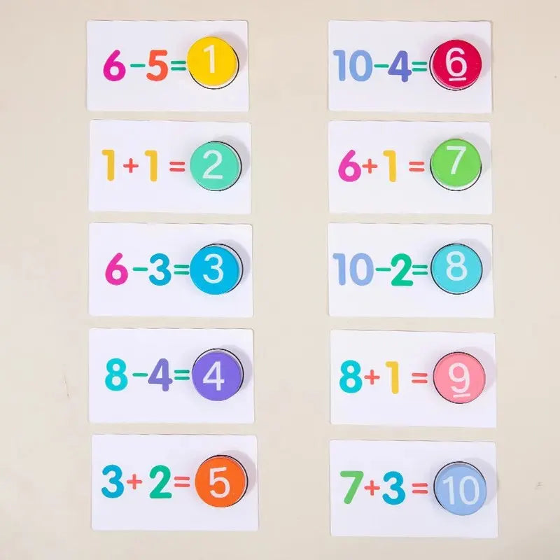 Montessori Math Toys Arithmetic Card Matching