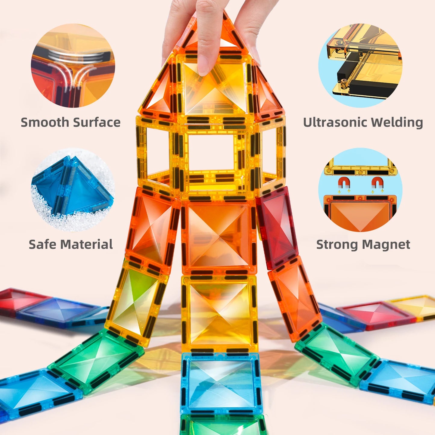 Montessori Educational Toys Magnetic Building Blocks