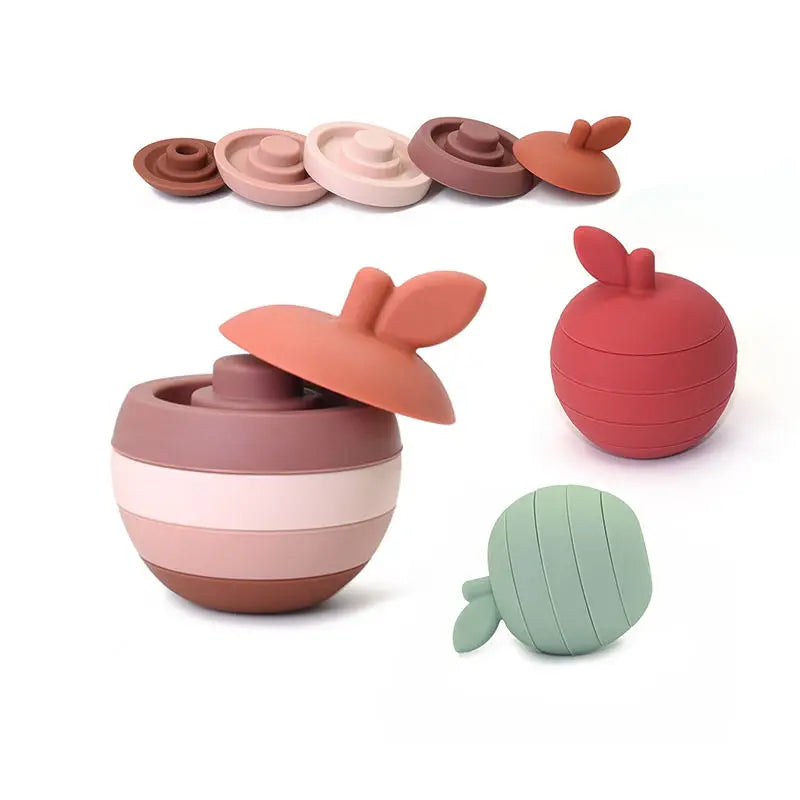 Stacking Fruit Shape Silicone Educational Toy