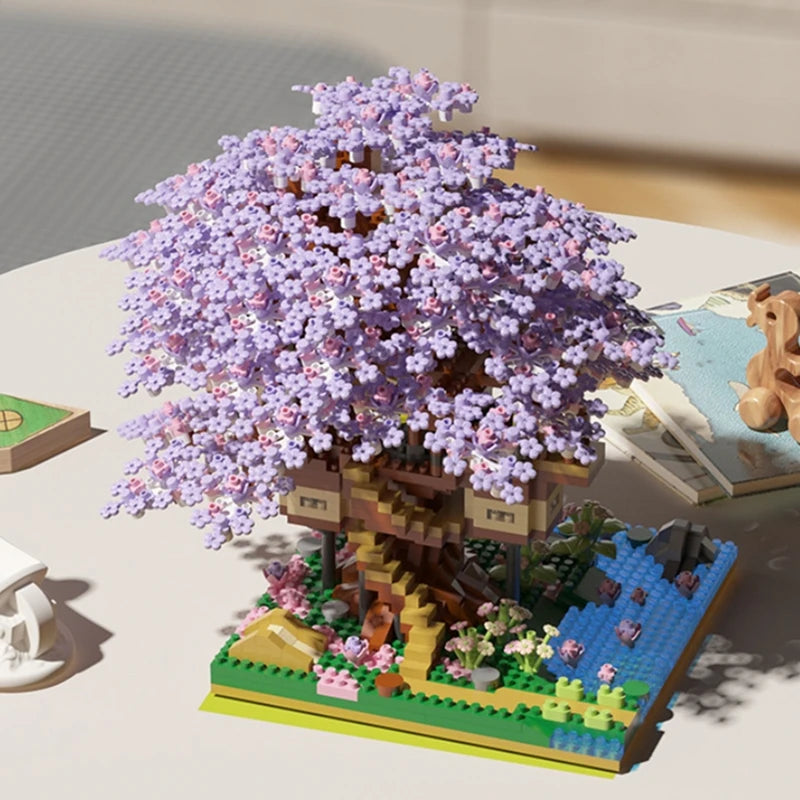 DIY Purple Romantic Cherry Blossom Flower Pink Tree