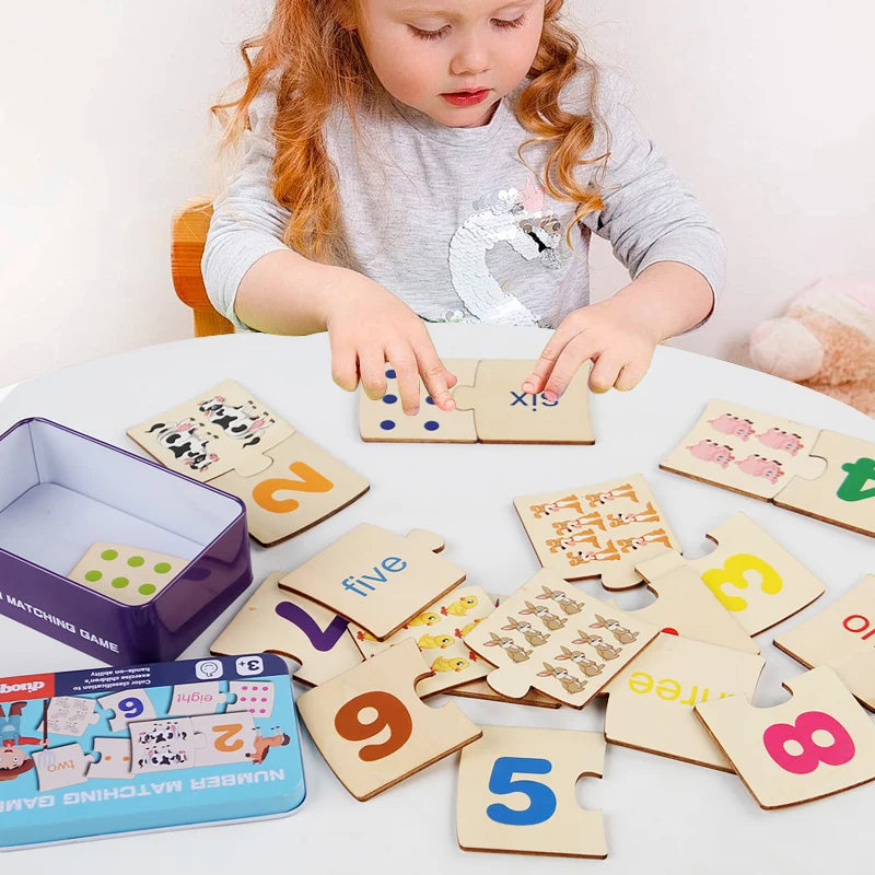 Wooden Number Matching Puzzel