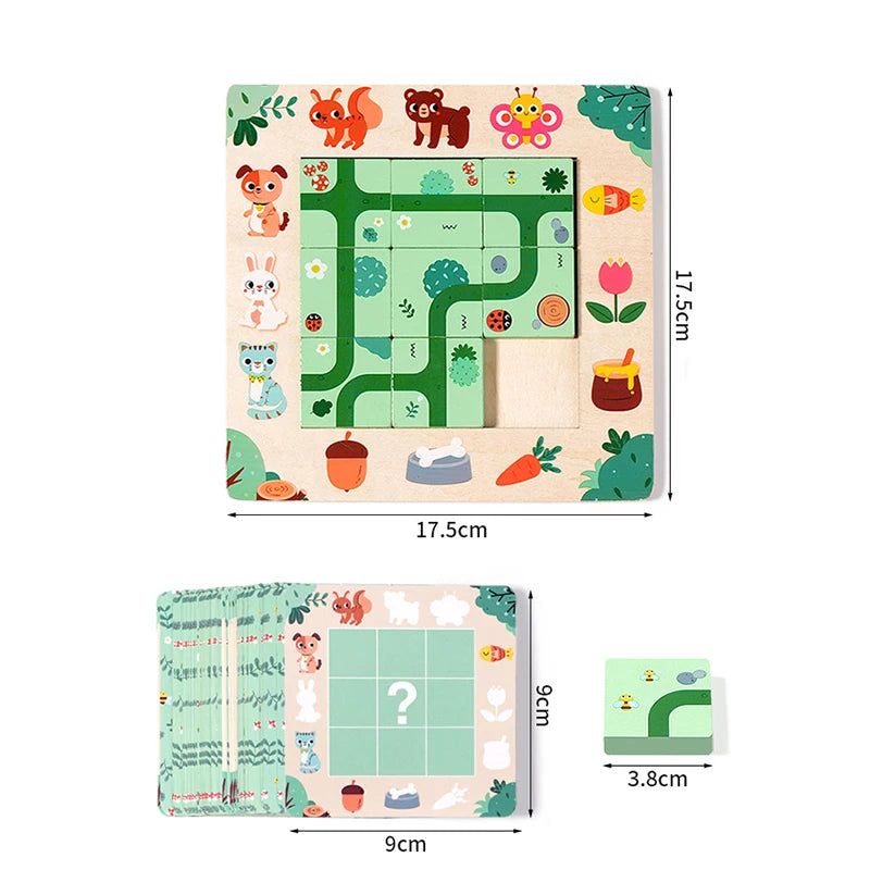 Montessori Wooden Maze Puzzle Cognitive Development