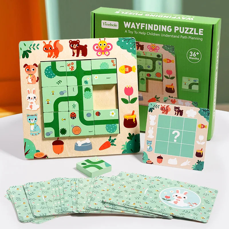 Montessori Wooden Maze Puzzle Cognitive Development