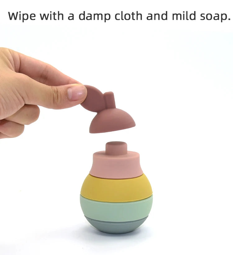 Stacking Fruit Shape Silicone Educational Toy