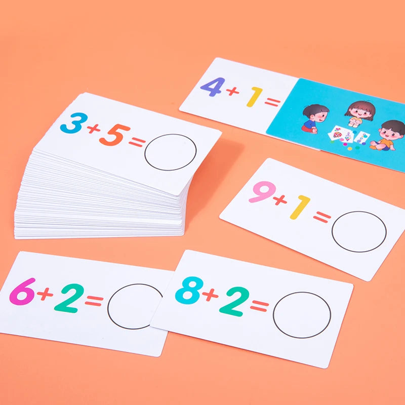 Montessori Math Toys Arithmetic Card Matching