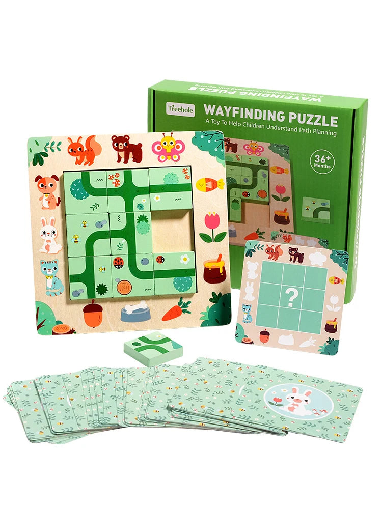 Montessori Wooden Maze Puzzle Cognitive Development