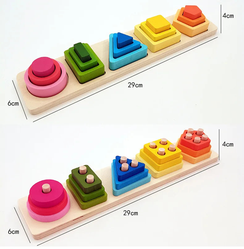 Wooden Geometric Shape Sets