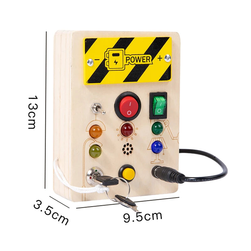 Montessori Wooden Board with LED Light Sensory Educational Activities T