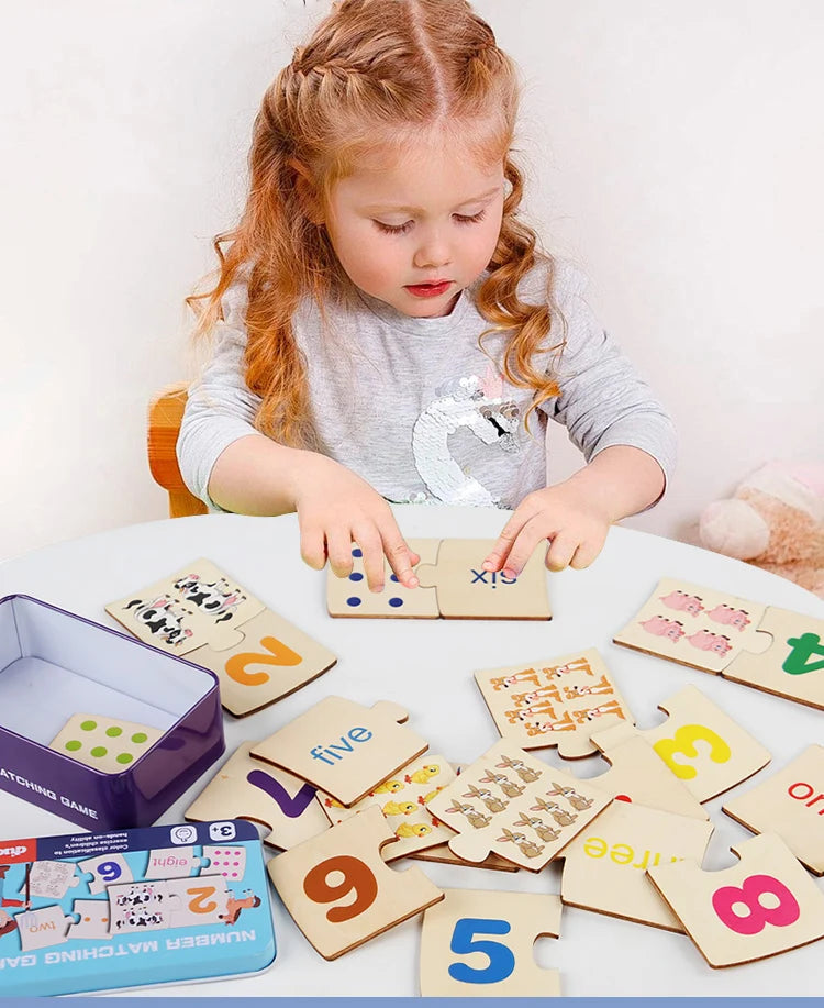 Wooden Number Matching Puzzel