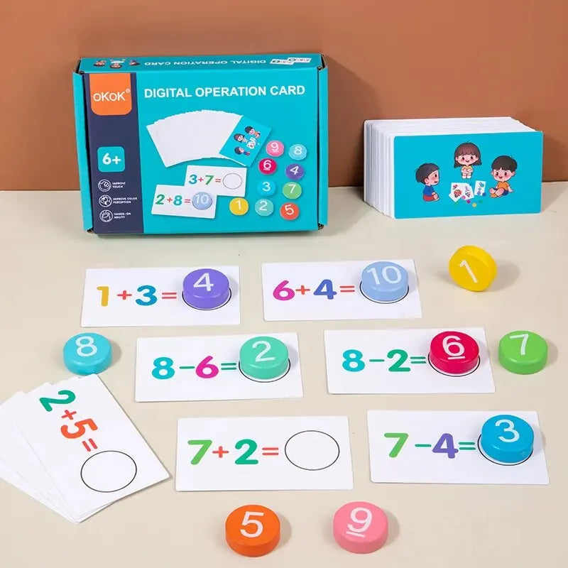 Montessori Math Toys Arithmetic Card Matching