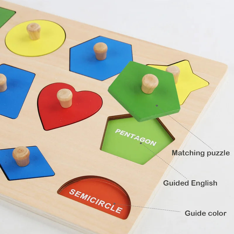 wooden shape and color matching