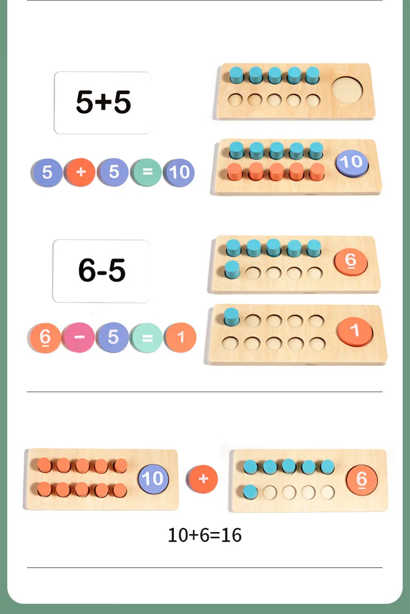 Wooden Number Board Cognitive Matching