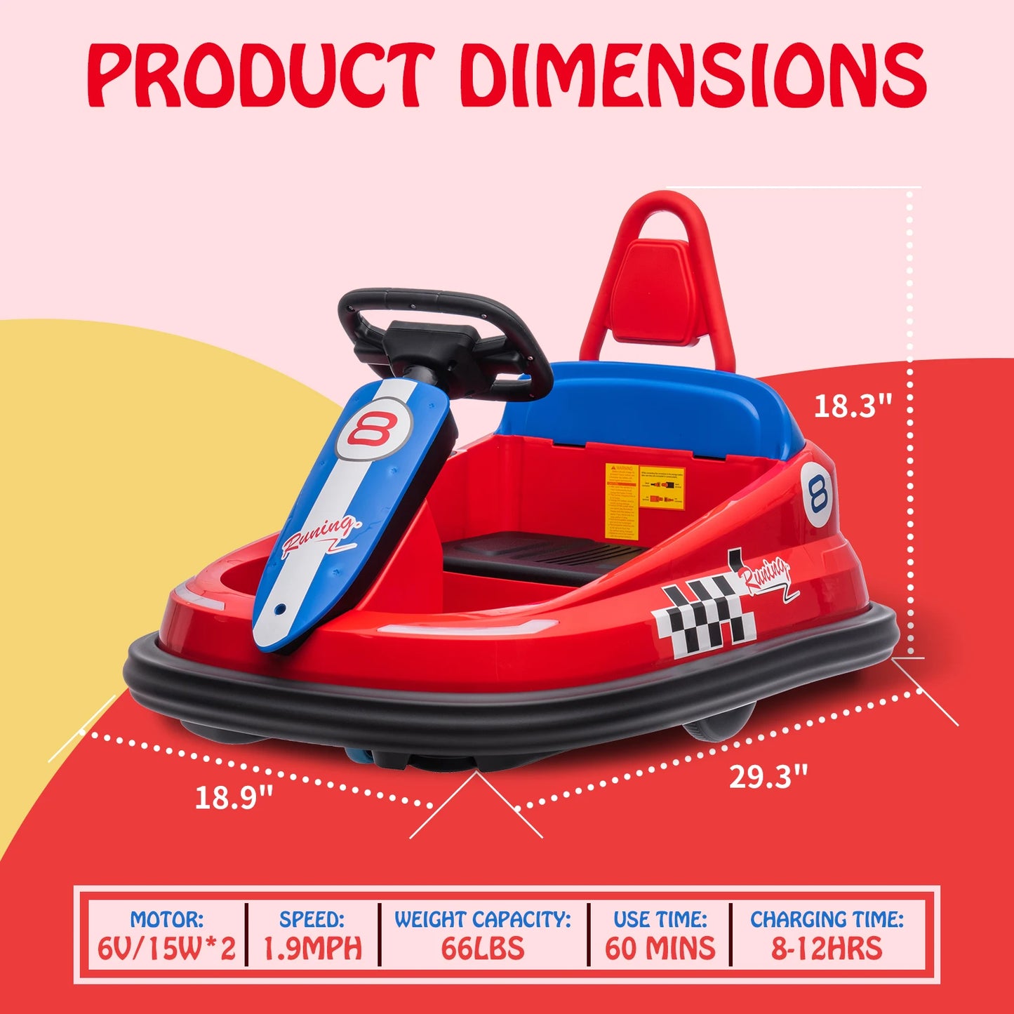 Toddlers Bumper Car, 6V