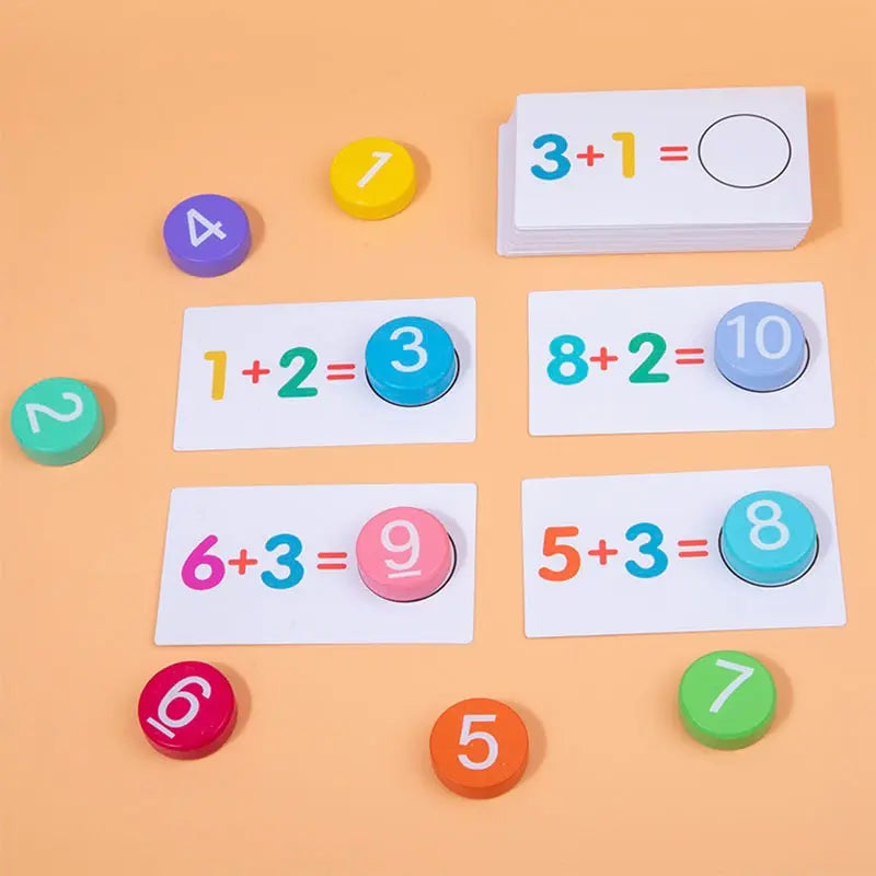 Montessori Math Toys Arithmetic Card Matching