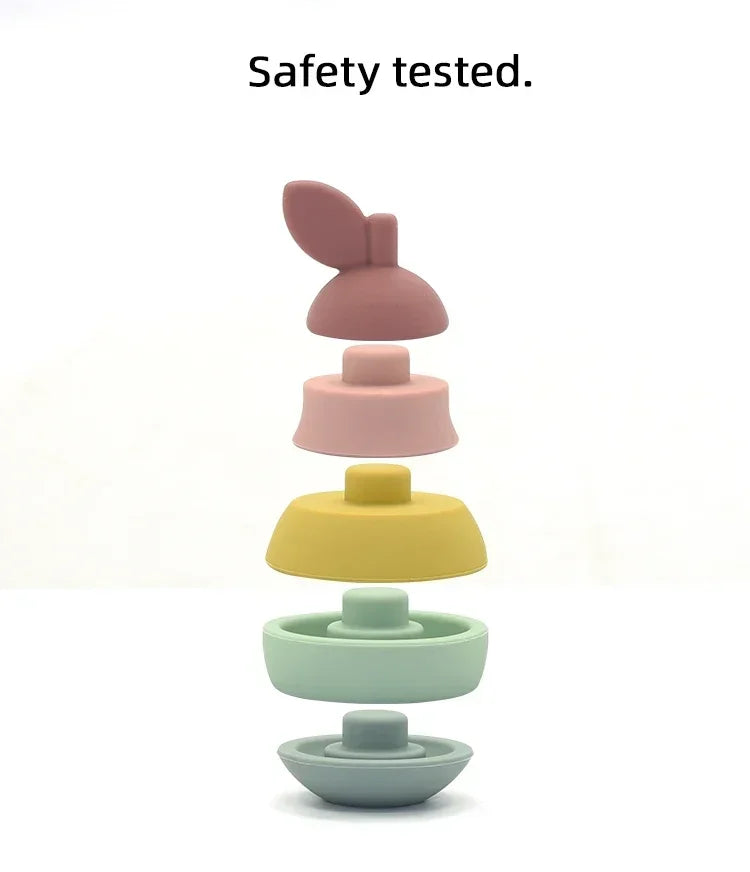 Stacking Fruit Shape Silicone Educational Toy