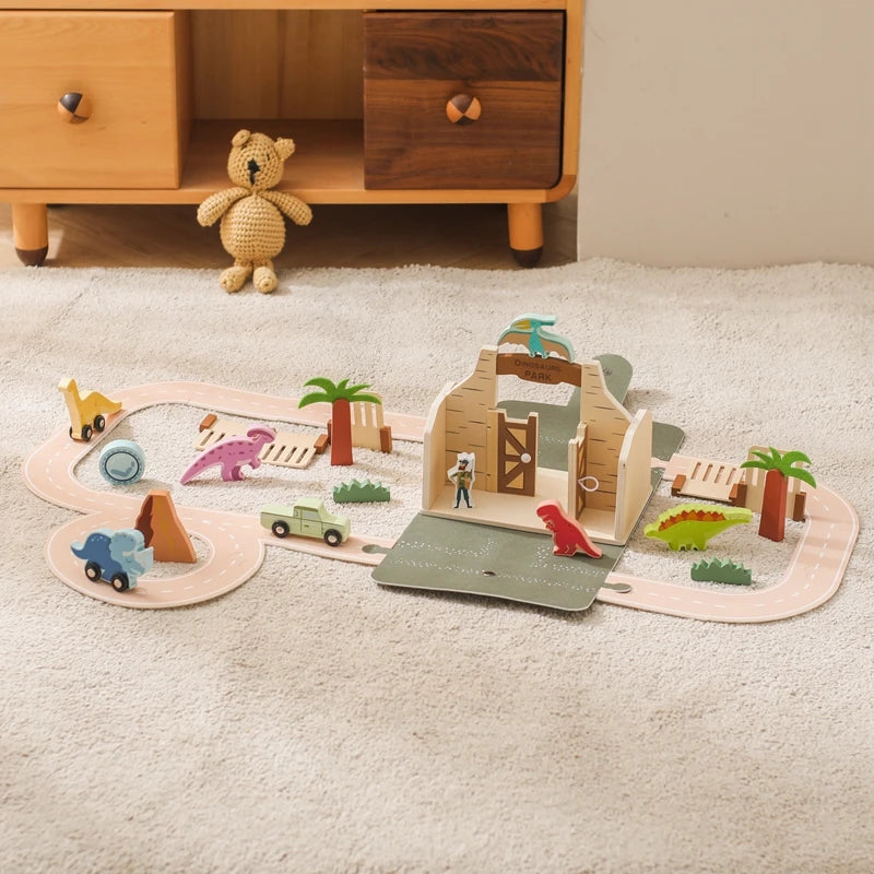 Montessori Dinosaur Scene Building Toy