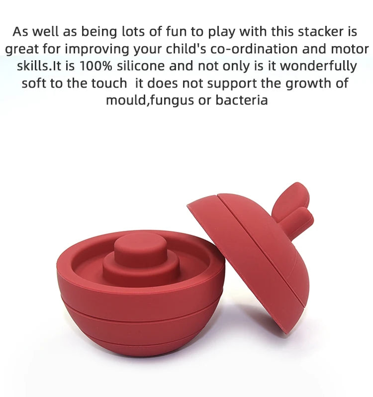 Stacking Fruit Shape Silicone Educational Toy