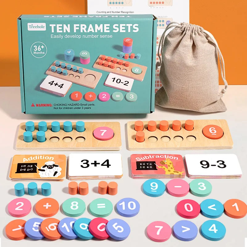 Wooden Number Board Cognitive Matching