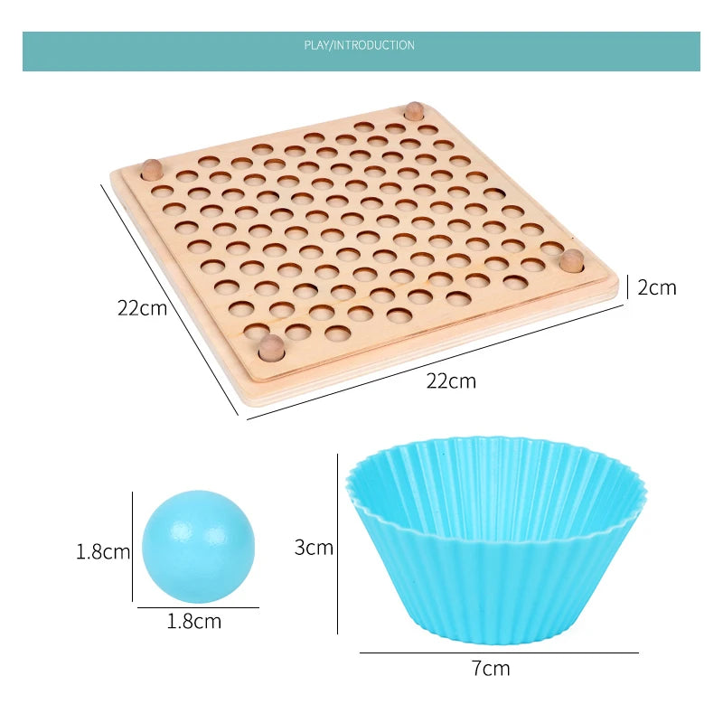 Wooden Beads Game Montessori Puzzle