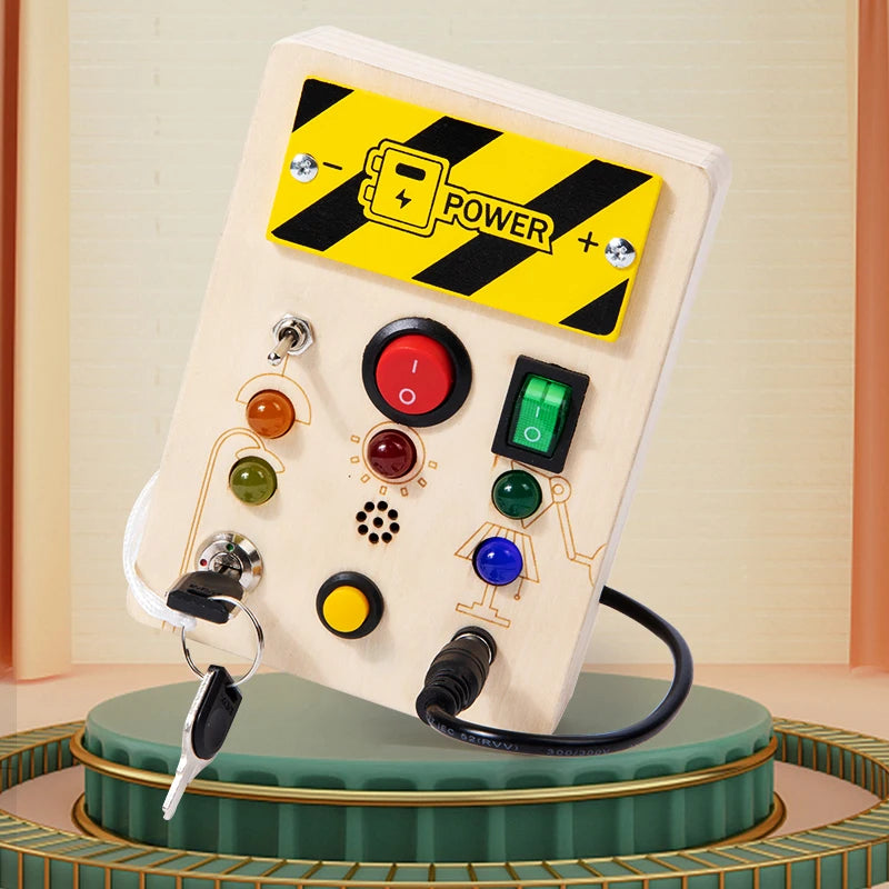 Montessori Wooden Board with LED Light Sensory Educational Activities T