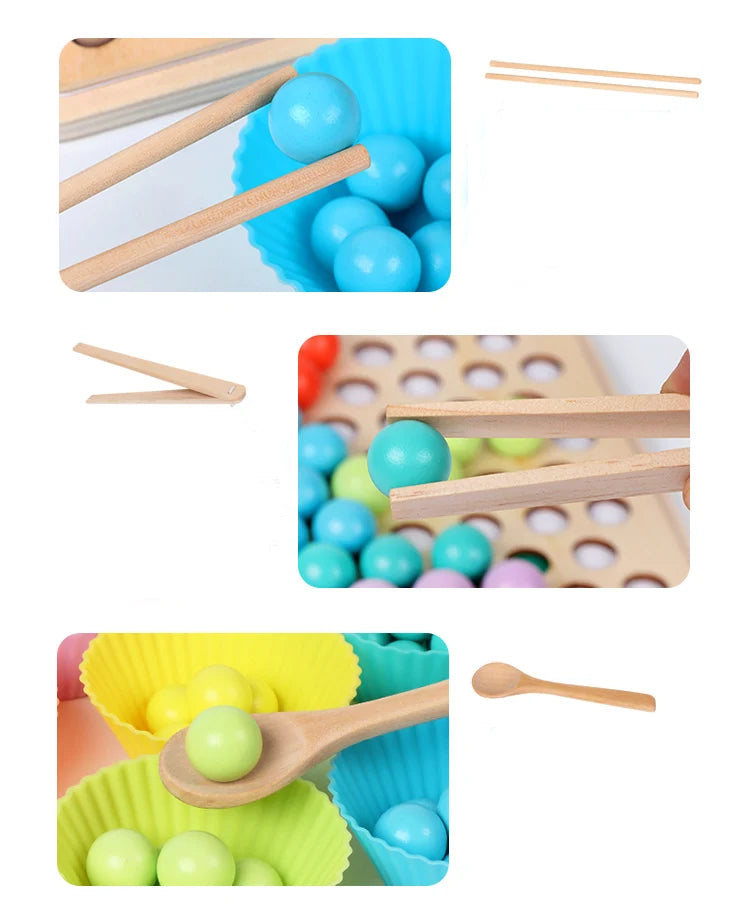 Wooden Beads Game Montessori Puzzle