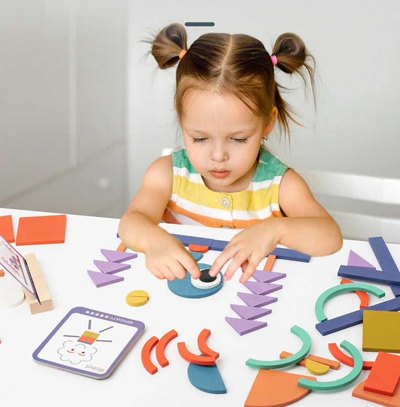 Montessori Wooden Puzzle Geometric Shape