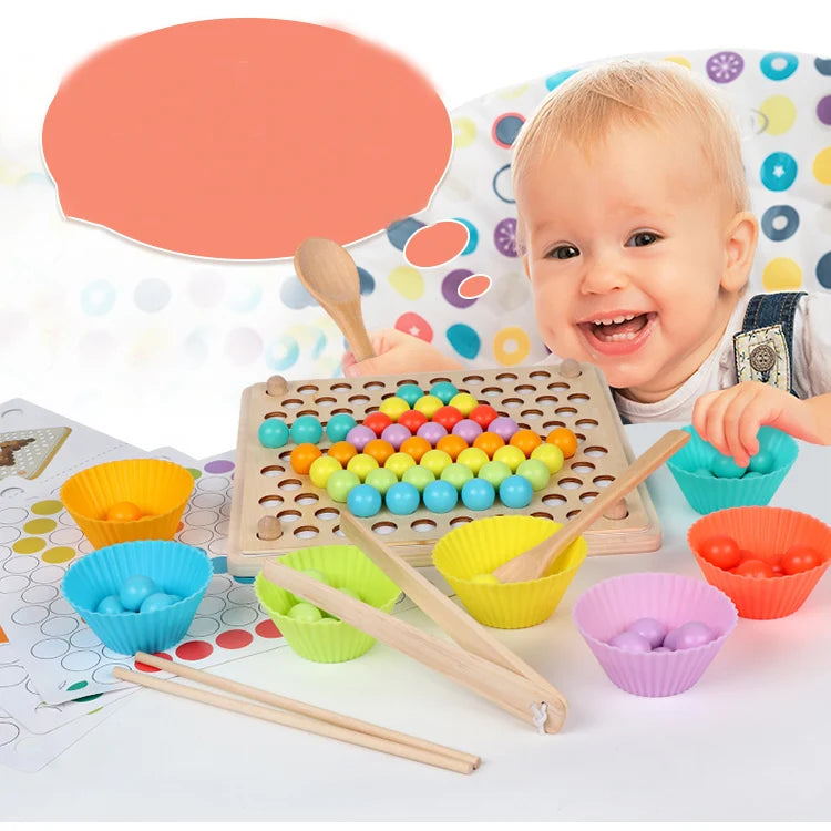 Wooden Beads Game Montessori Puzzle