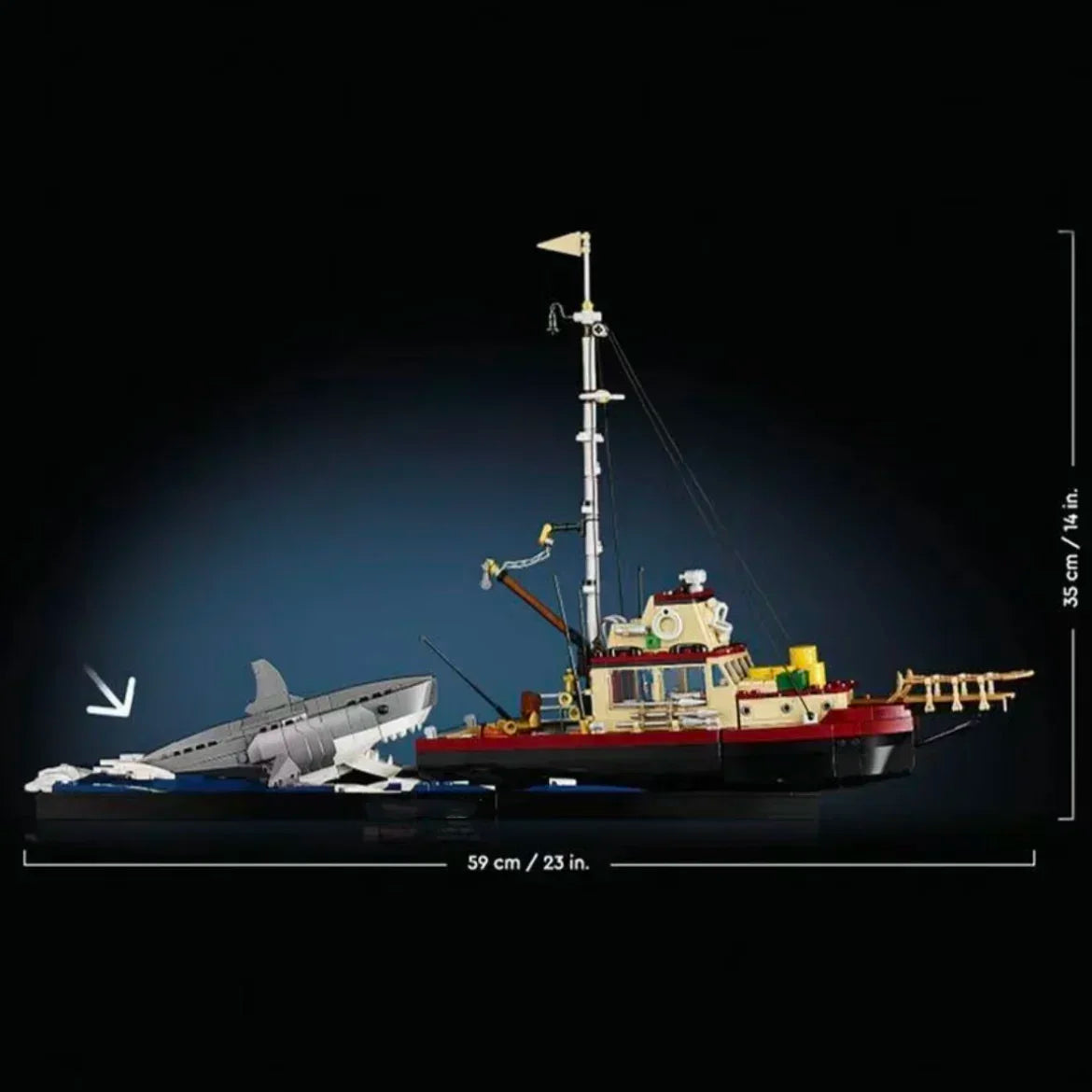 White Shark Model Building Blocks Set Pirate Ship