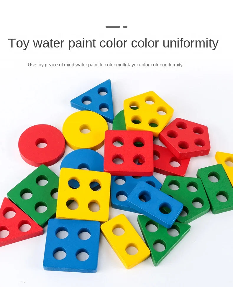 Wooden Geometric Shape Sets