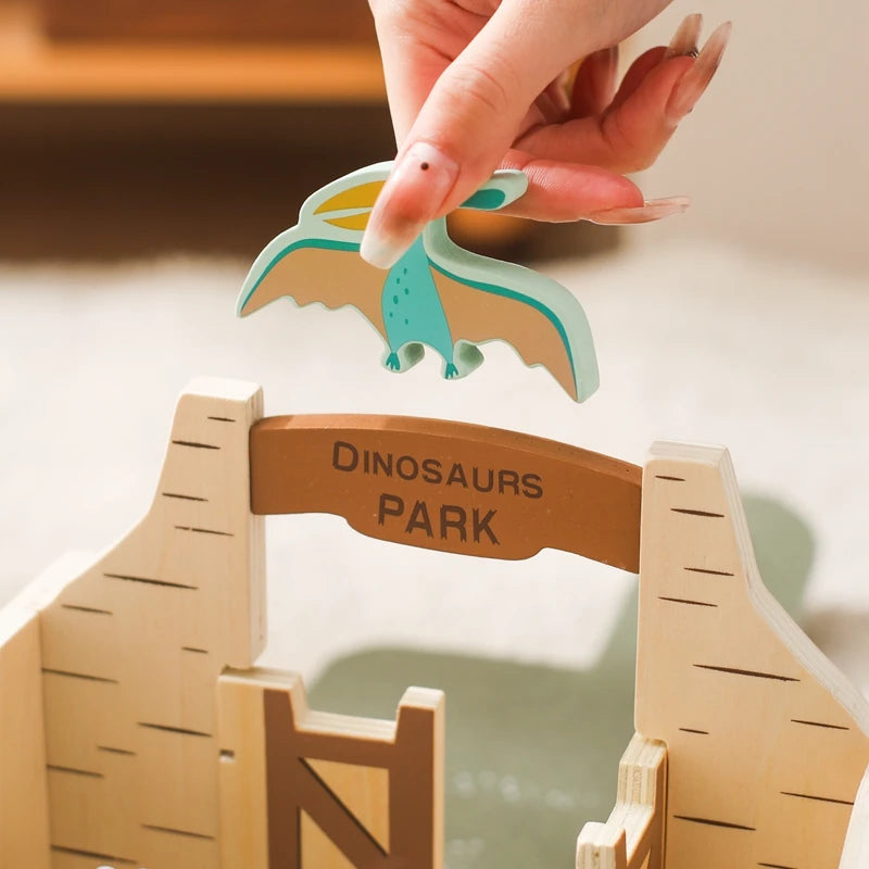 Montessori Dinosaur Scene Building Toy