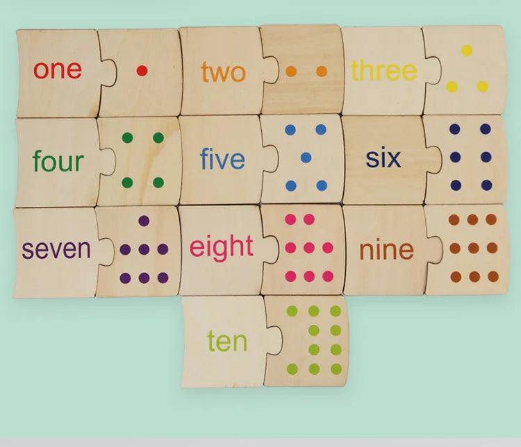 Wooden Number Matching Puzzel