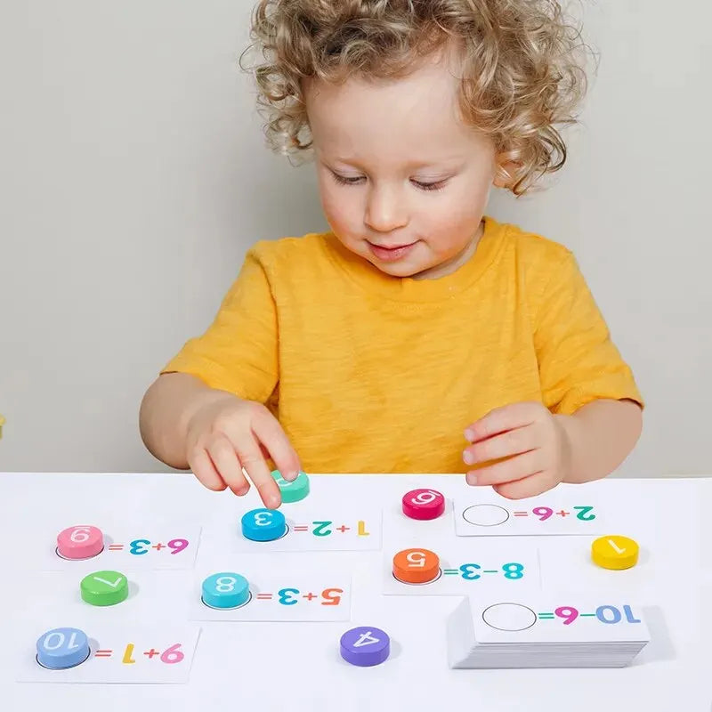 Montessori Math Toys Arithmetic Card Matching